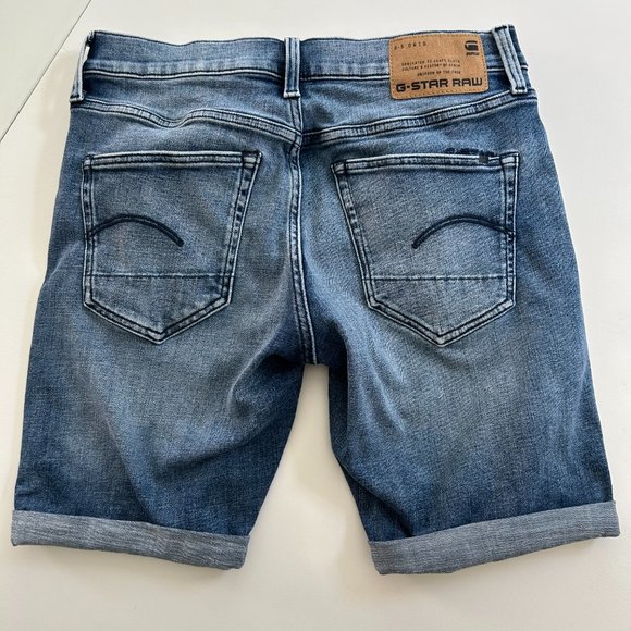 G-Star 3301 Slim Denim Shorts Mens Size 29 - Picture 2 of 3